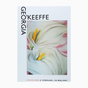 Georgia O'Keeffe Lilies on Pink Poster
