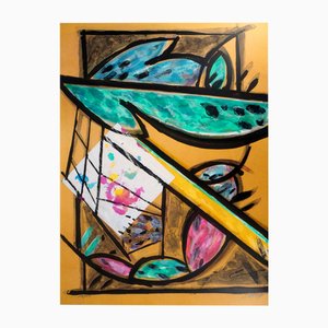 Jacques Poli, Sittiche, Der Garten, Lithographie