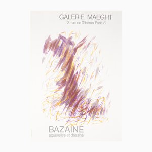 Jean-René Bazaine, Affiche Aquarelles et Dessins, Lithographie