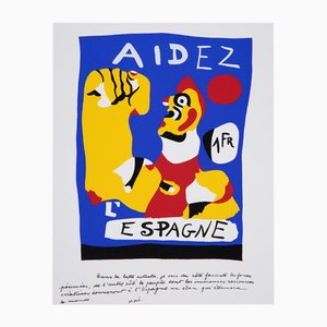 Joan Mirò, Help Spain, Serigrafia