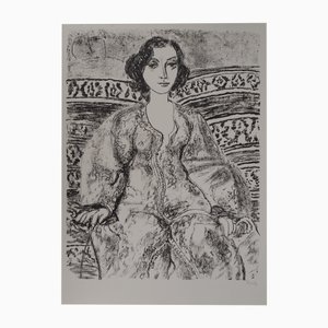Leopoldo Presas, Jeune femme au canapé, Lithographie