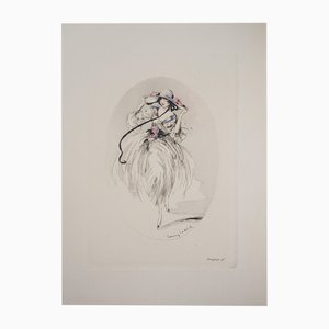 Louis Icart, Jeune femme au chapeau, Gravure