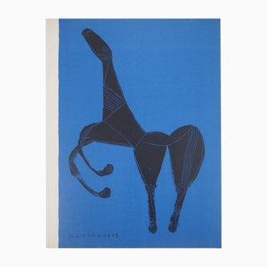 Marino Marini, Le cheval noir, Lithographie