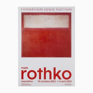 Poster Mark Rothko bianco su rosso
