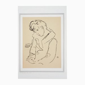 Maurice Barraud, Jeune homme au col, Lithograph