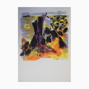 Maurice-Elie Sarthou, Black Reefs: Cap d'Agde, Original Farblithographie