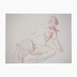 Oskar Kokoschka, Liegender Akt, Lithographie