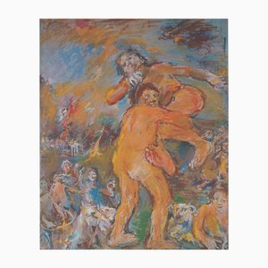Oskar Kokoschka, Theseus und Penthesilea, Lithographie