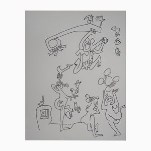 Roberto Matta, Fröhliche Charaktere, Lithographie