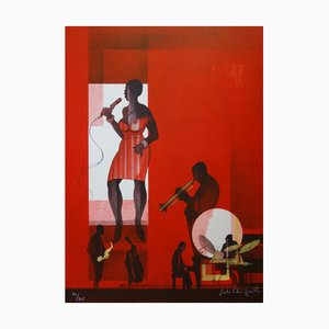 Sacha Chimkevitch, Jazz: Hot Swing, Lithographie Couleur Originale