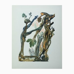 Salvador Dali, The Forest of Suicides, Woodcut