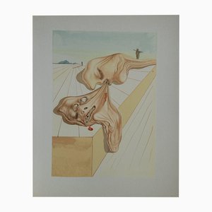 Salvador Dali, Männer, die sich gegenseitig verschlingen, Holzschnitt