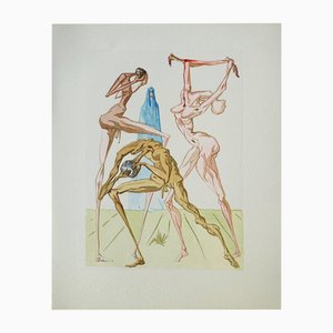Salvador Dali, The Simoniacs, Woodcut