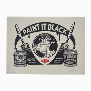 Shepard Fairey, Paint It Black, Letterpress