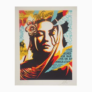 Shepard Fairey, Willkommen Besucher, Buchdruck
