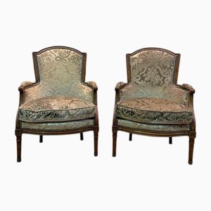 Set of Louis Xvi Style Bergère Armchairs