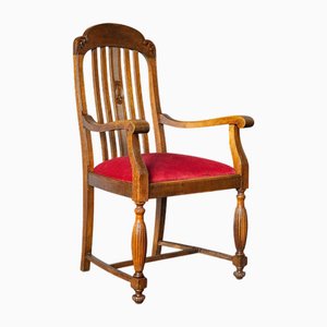 Art Nouveau Oak Armchair