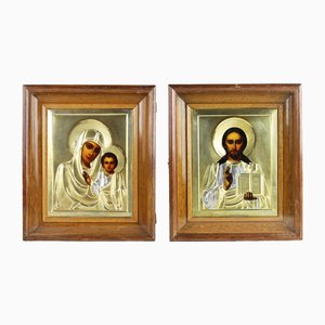 Icone da matrimonio in argento, set di 2