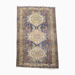 Vintage Hand-Knotted Patterned Rug