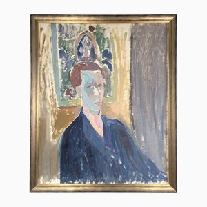Oscar Portraits, años 50, pintura al óleo, enmarcado
