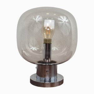 Deckeneinbaulampe aus Glas & Chrom von Limburg, 1960er