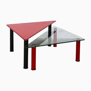 Vintage Coffee Table with Two Elements, 1980s, Set of 2