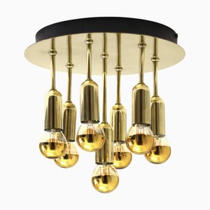 Lampada da soffitto Atomic Mid-Century moderna in ottone di Cosack, Germania, anni '70