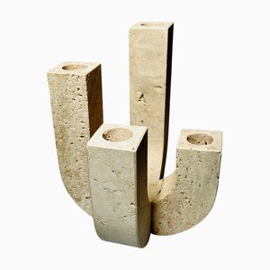 Travertine Candleholder by Fratelli Mannelli