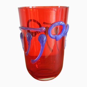 Große italienische Vase aus Muranoglas, 1970er