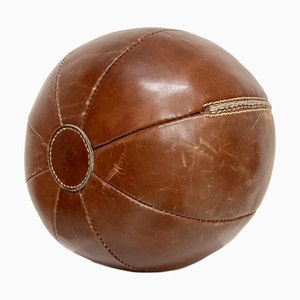 Medecine Ball Vintage en Cuir, 1960s