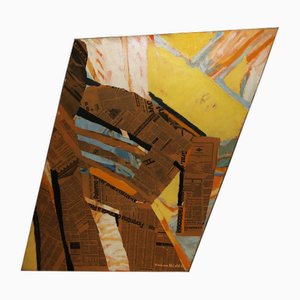 Barbara Keidel, Trapez II, Mixed Media or Collage on Wood