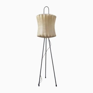 Italian Modern Tripod Cocoon Floor Lamp attributed to Achille Castiglioni, Italy, 1960s