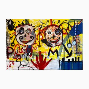 Paul Kostabi, Fantasticness, 2012, Acrylic & Spray Paint