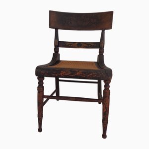 Sedia Hitchcok antica decorata