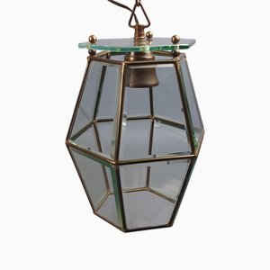 Vintage Pendant in Beveled Glass from Fontana Arte, 1950
