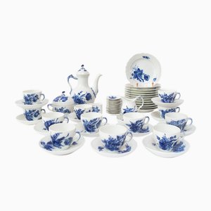 Blaues Blå Blomst Kaffeeservice von Royal Copenhagen, 53 Set