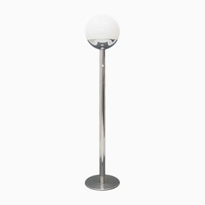 Stehlampe aus verchromtem Metall & Glas von Luci, 1970er