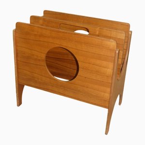 Walnut & Plywood Newspaper Rack, 1960s