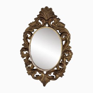 Round Gilded Bronze Mirror