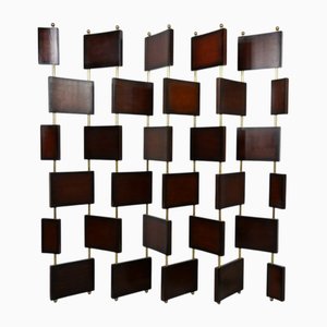 Divisorio vintage in legno e ottone