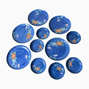 Vintage Japanese Porcelain Plates, 1970s, Set of 11