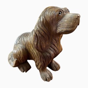 Austrian Artist, Dog Statue, 1900, Wood