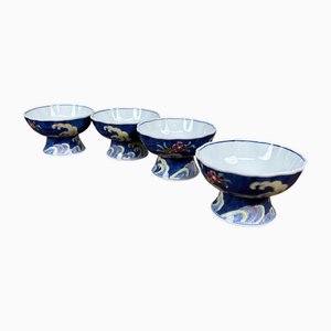 Vintage Japanese Bowls in Porcelain, 1950s, Set of 4