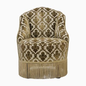 Dänischer Sessel aus Möbelvelours & Eschenholz, 1950er