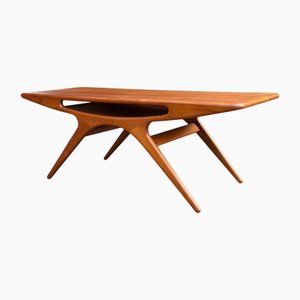 Mid-Century Danish Teak Smilet Coffee Table by Johannes Andersen for CFC Silkeborg, 1960s
