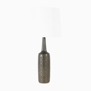 Dänische Waldgrüne Keramik Tischlampe von Palshus, 1960er