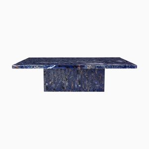 Lapis Lazuli Marquetry Coffee Table from Maison Jansen, 1970s