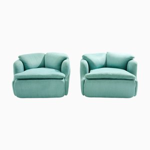 Poltrone Confidential di Alberto Rosselli per Saporiti, anni '70, set di 2