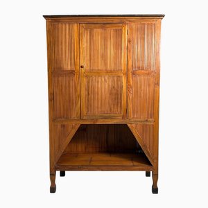 Minimalistischer japanischer Vintage Bambus Schrank, 1970er