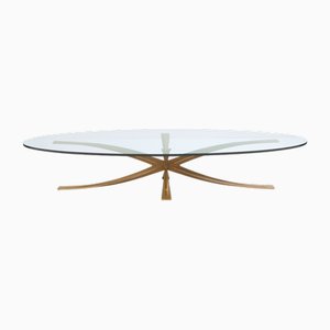 Großer Couchtisch aus Bronze von Michel Mangematin, 1962